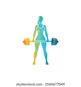 Gym Body Logo Design Vector Illustration