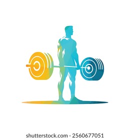 Gym Body Logo Design Vector Illustration