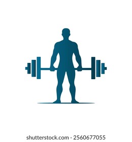 Gym Body Logo Design Vector Illustration