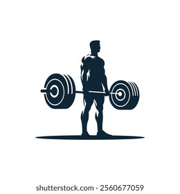 Gym Body Logo Design Vector Illustration