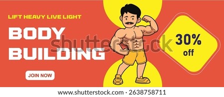 Gym Bodybuilding 30% Off Banner 
