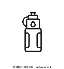 Gym Bottle Outline Icon Vector Illustration