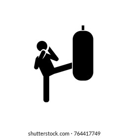 Gym boxing icon. Vector.