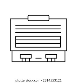 gym building line icon vector. gym building sign. isolated contour symbol black illustration