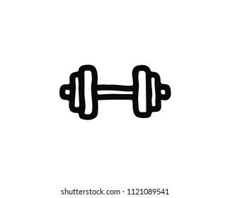 gym button icon design illustration,hand drawn style design, designed for web and app