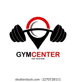Gym center logo vector design. Suitable for point symbol and fitness design