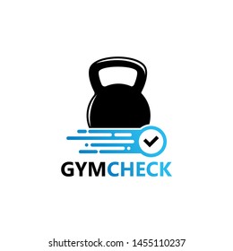 Gym Check Logo Template Design Vector, Emblem, Design Concept, Creative Symbol, Icon