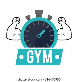 gym chronometer strong poster