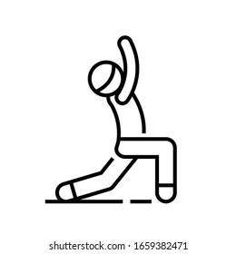 Icono de línea de clase Gym, signo de concepto, ilustración de vector de contorno, símbolo lineal.