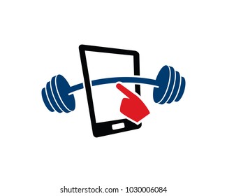 Gym Click Logo Template Design Vector, Emblem, Design Concept, Creative Symbol, Icon