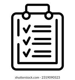 Gym clipboard icon outline vector. Fitness exercise. Workout training