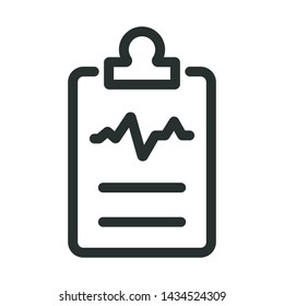 gym clipboard - minimal line web icon. simple vector illustration. concept for infographic, website or app.