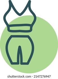 Gym clothes, illustration, vector on a white background.