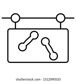 Gym Club Board Hording. Vector Icon Design.