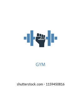 gym concept 2 colored icon. Simple blue element illustration. gym concept symbol design from Hotel set. Can be used for web and mobile UI/UX