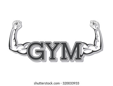 Gym concept with fitness icons  design, vector illustration eps 10