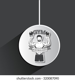 Gym concept with fitness icons  design, vector illustration eps 10