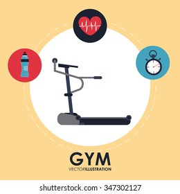 Gym concept with fitness icons design, vector illustration 10 eps graphic.
