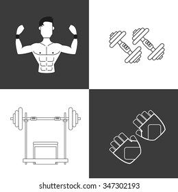 Gym concept with fitness icons design, vector illustration 10 eps graphic.