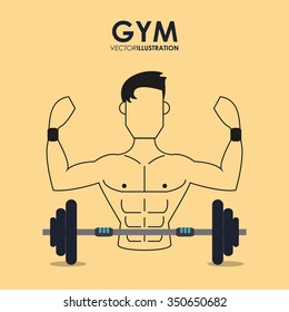 Gym concept with fitness icons design, vector illustration 10 eps graphic.
