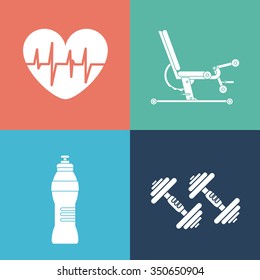 Gym concept with fitness icons design, vector illustration 10 eps graphic.