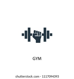 gym creative icon. Simple element illustration. gym concept symbol design from Hotel collection. Can be used for web and mobile.