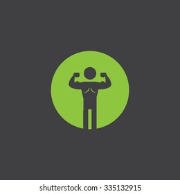 gym cut identity template icon design element