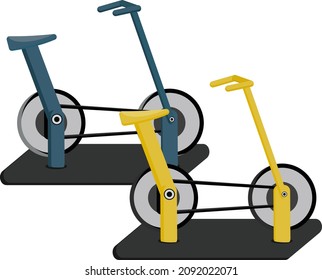 Fitnesszyklus, Illustration, Vektorgrafik auf weißem Hintergrund.