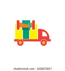 Gym Delivery Logo Icon Design