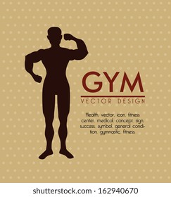 gym  design over dotted background vector illustration 