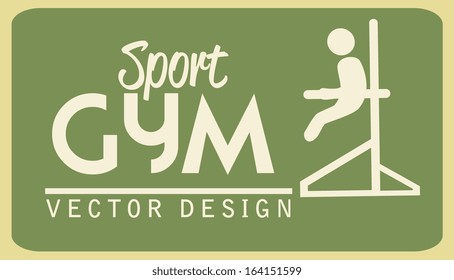 gym  design over green  background vector illustration 