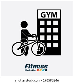 Gym design over white background, vector illustration