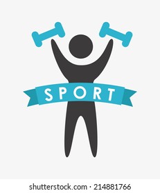 gym design over white background vector illustration