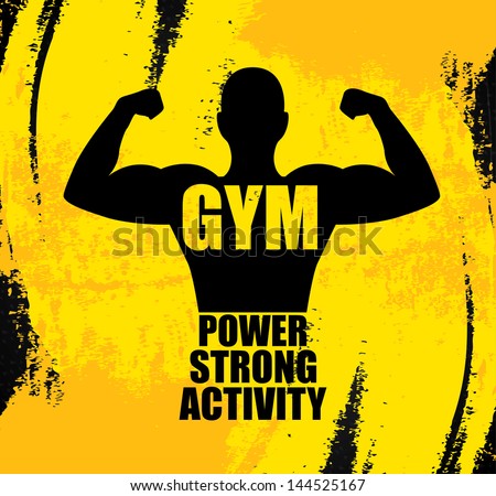gym design over yellow background vector illustration
