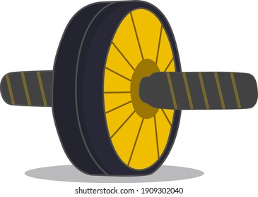 Gym device, illustration, vector on a white background.