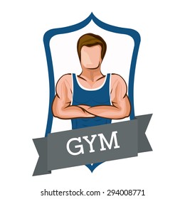 Gym digital design, vector illustration eps 10