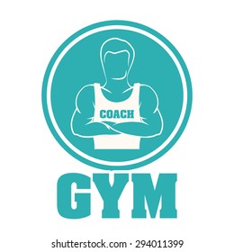 Gym digital design, vector illustration eps 10