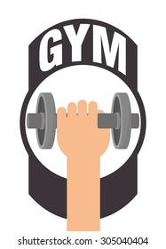 Gym digital design, vector illustration 10 eps graphic