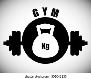 Gym digital design, vector illustration 10 eps graphic