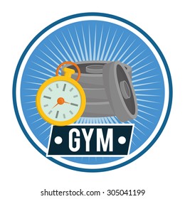 Gym digital design, vector illustration 10 eps graphic