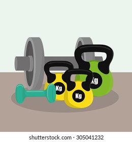 Gym digital design, vector illustration 10 eps graphic