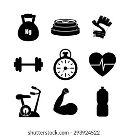 Gym digital design, vector ilustration eps 10.
