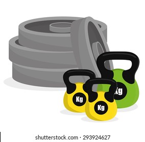 Gym digital design, vector ilustration eps 10.