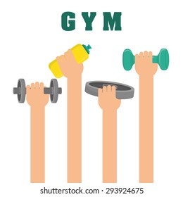 Gym digital design, vector ilustration eps 10.