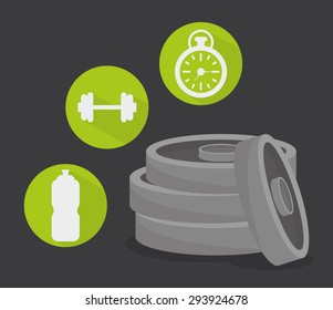 Gym digital design, vector ilustration eps 10.