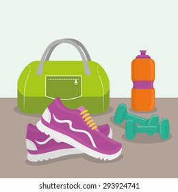 Gym digital design, vector ilustration eps 10.