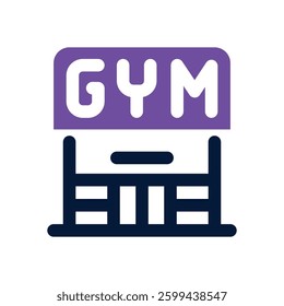 gym dual tone icon. Sleek and modern vector icon for websites, mobile apps, marketing materials, and corporate design. Fully scalable and ready to use.