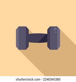 Gym dumbbell icon flat vector. Sport lifestyle. Active workout