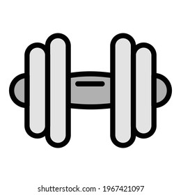 Gym dumbbell icon. Outline Gym dumbbell vector icon for web design isolated on white background