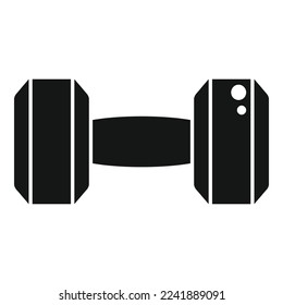 Gym dumbbell icon simple vector. Sport lifestyle. Active workout